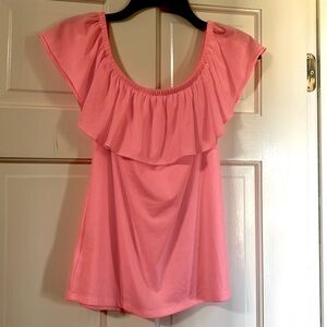 Lilly Pulitzer coral cold shoulder women’s top XS NWOT